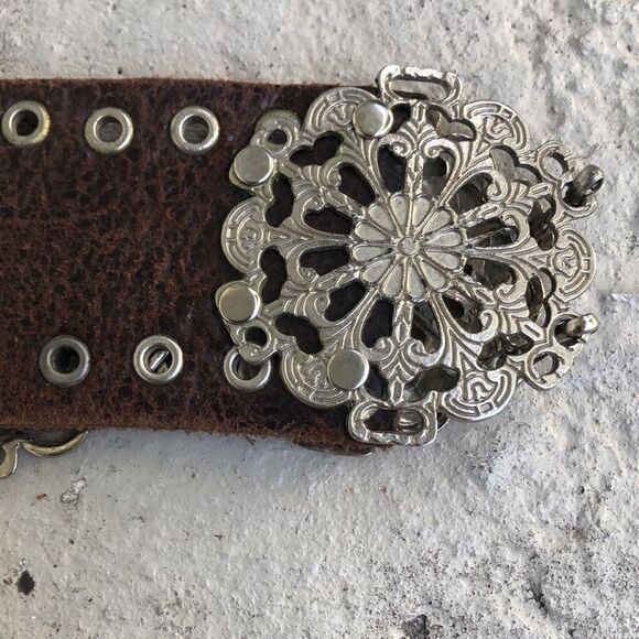 Vintage Leather n filigree belt - Picture 4 of 11